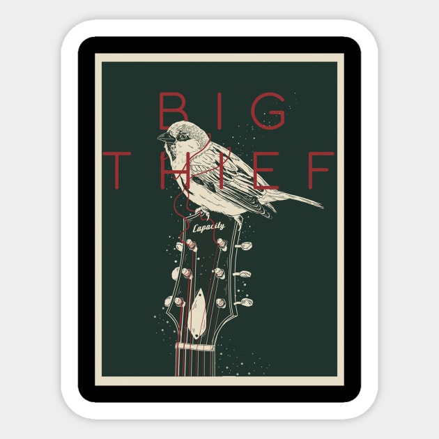 Guitar Big Thief Sticker by sapstudio design